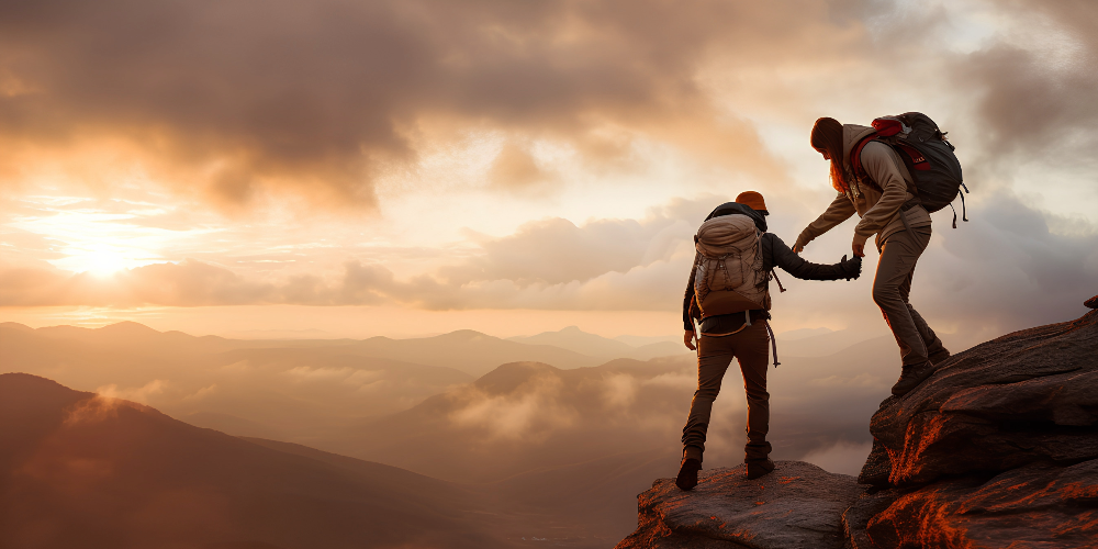 Herausforderung und Teamarbeit im Outdoor-Sport