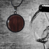 Halskette rund 28 mit Whisky oder Wein Fassholz - einzigartiges Geschenk!