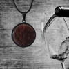 Halskette rund 28 mit Whisky oder Wein Fassholz - einzigartiges Geschenk!