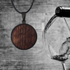 Halskette rund 28 mit Whisky oder Wein Fassholz - einzigartiges Geschenk!