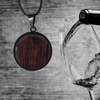 Halskette rund 28 mit Whisky oder Wein Fassholz - einzigartiges Geschenk!