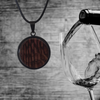 Halskette rund 28 mit Whisky oder Wein Fassholz - einzigartiges Geschenk!