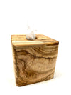 Box für Kosmetiktücher aus Olivenholz - Box aus Olivenholz inkl. Kosmetikbox