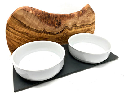 Futterstation MOUNTAIN 2 x 0,9 Liter Porzellanschale