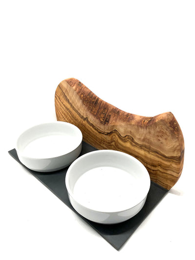 Futterstation MOUNTAIN 2 x 0,9 Liter Porzellanschale