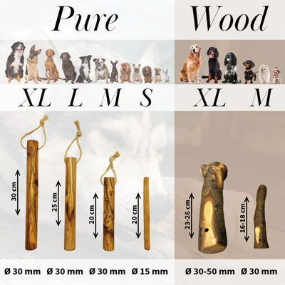 Kauknochen aus Olivenholz - Hundeknochen Kauholz Kauspielzeug