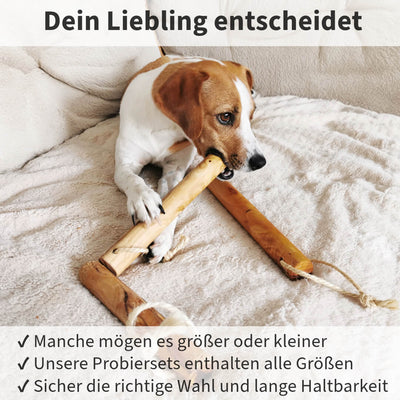 Kauknochen aus Olivenholz - Hundeknochen Kauholz Kauspielzeug