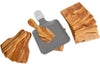 Raclette-Schaber und Untersetzer - Komplett-Set für 6 Personen