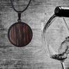 Halskette rund 28 mit Whisky oder Wein Fassholz - einzigartiges Geschenk!