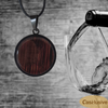 Halskette rund 28 mit Whisky oder Wein Fassholz - einzigartiges Geschenk!