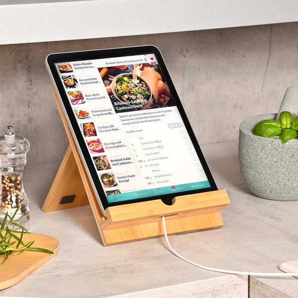 Buch- und Tablet Halter aus Bambus Kesper - Nicer Nature