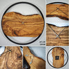 Uhr Wanduhr Olivenholz Einzelstücke von HOLZVERLIEBT Massivholz in Handarbeit lautlos Silva 35 cm HOLZVERLIEBT - Nicer Nature