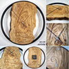 Uhr Wanduhr Olivenholz Einzelstücke von HOLZVERLIEBT Massivholz in Handarbeit lautlos Natura 30 cm HOLZVERLIEBT - Nicer Nature