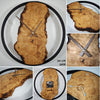 Uhr Wanduhr Olivenholz Einzelstücke von HOLZVERLIEBT Massivholz in Handarbeit lautlos Gaia 30 cm HOLZVERLIEBT - Nicer Nature