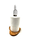 WC-Rollenhalter DESIGN mit Sockel in Herzform aus Olivenholz